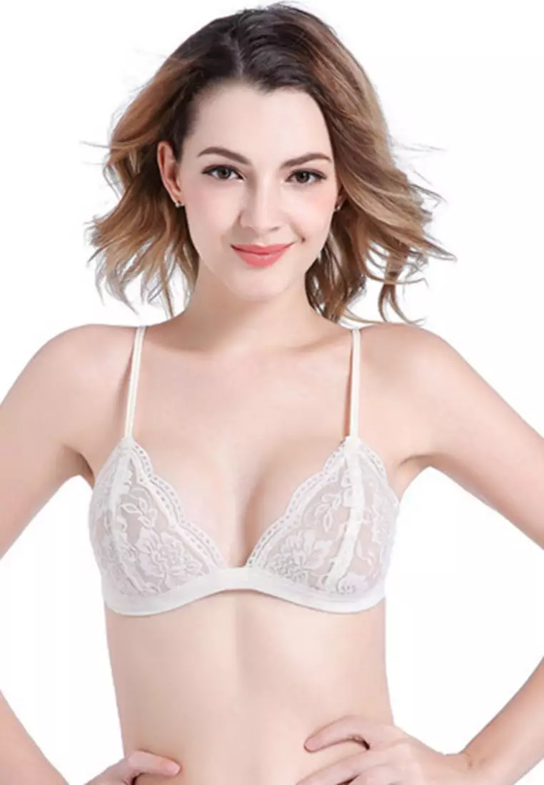 Women's sexy lace bra white