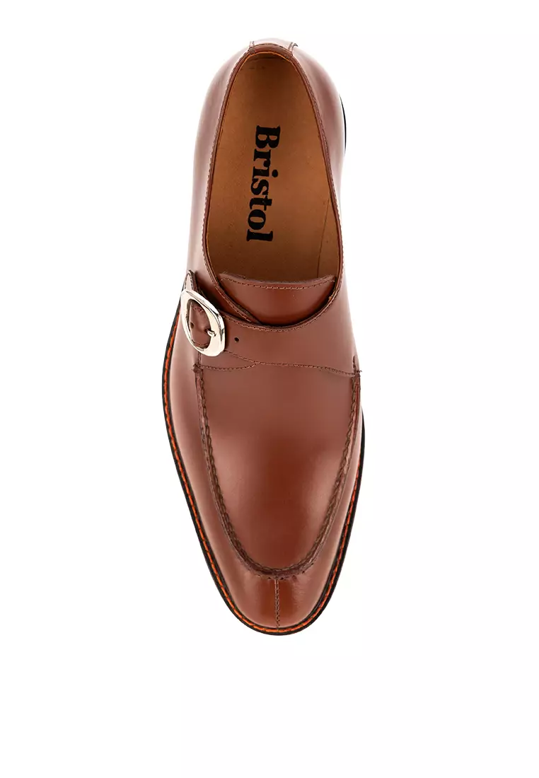 Fiyero Brown Single Monk Strap Shoes