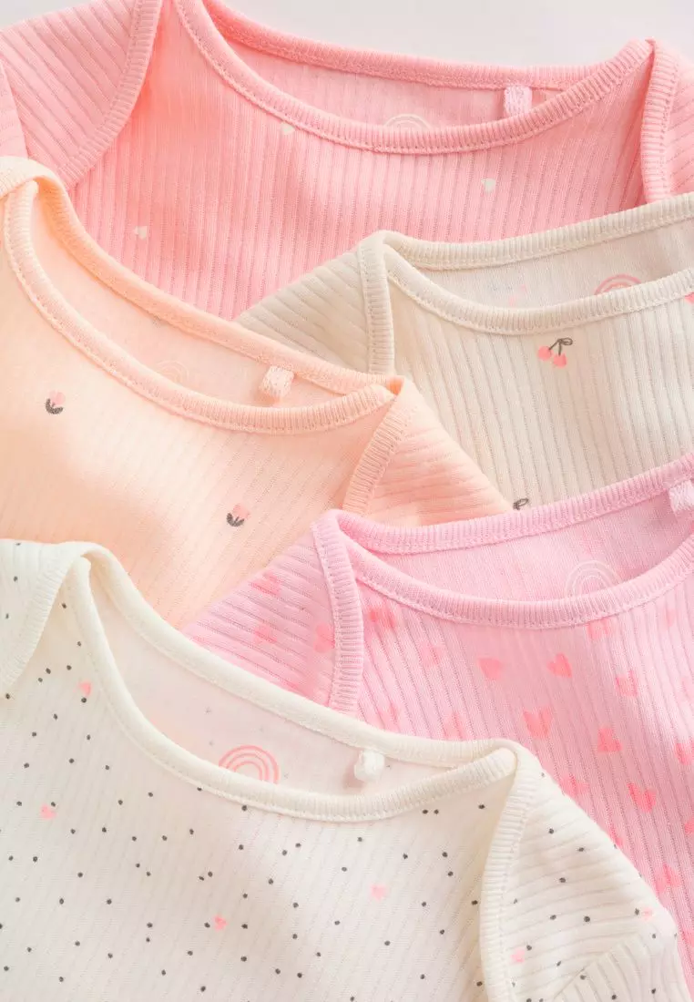 Baby Short Sleeve Bodysuits 5 Pack