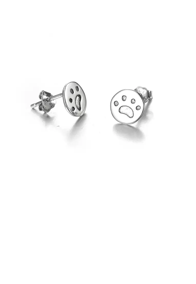925 Sterling Silver Dog Paw Print Charm Bead - Antique Silver, Fits 3mm European Charm Bracelets - View #5