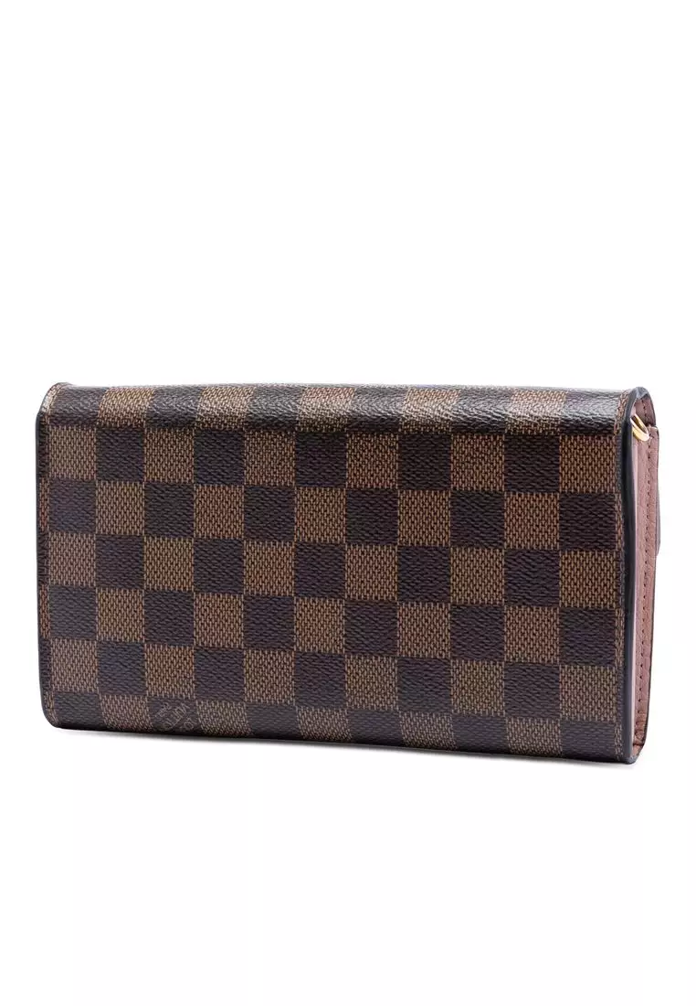 Pre-Loved Louis Vuitton Damier Ebene Croisette Chain Wallet