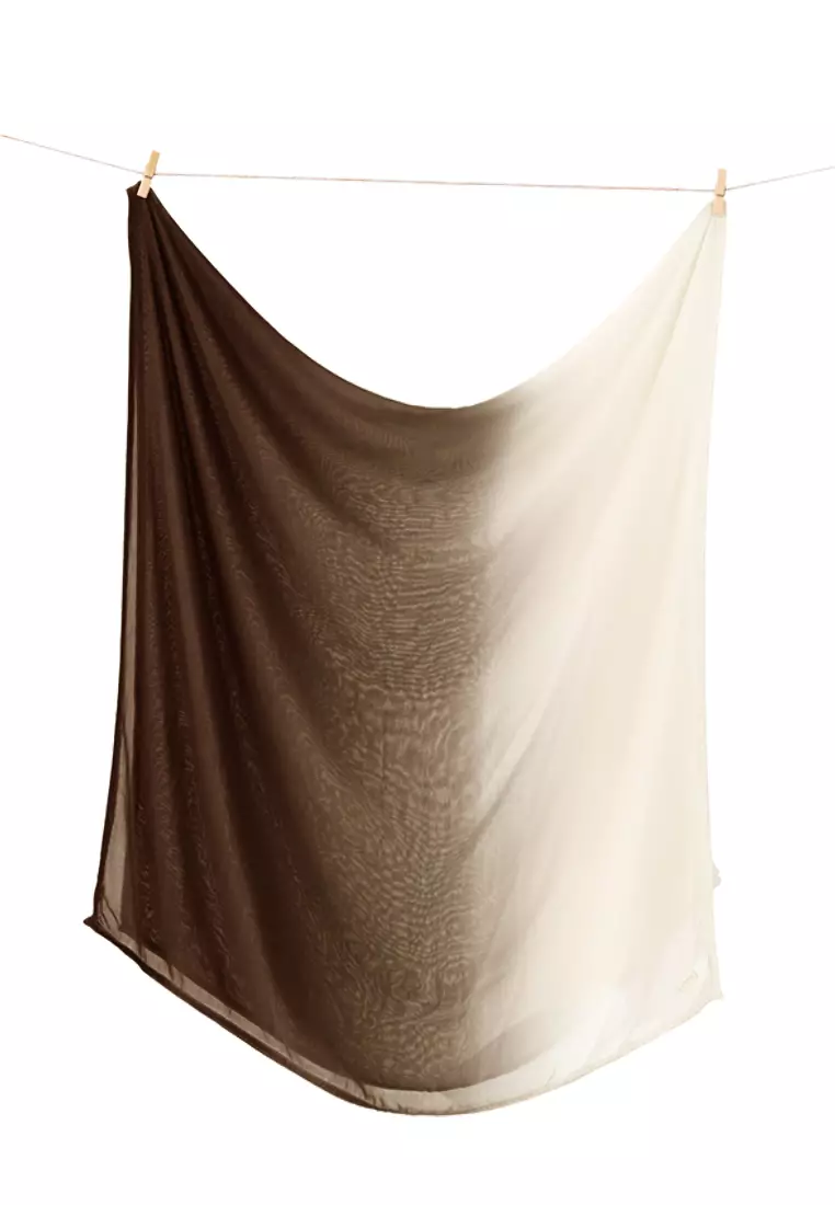 Bellaya Viscose Shawl Gradasi | Hijab Pashmina Viscose - Coffe Brown