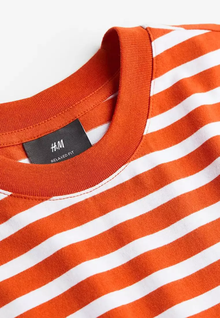 H&m mens striped top t shirt