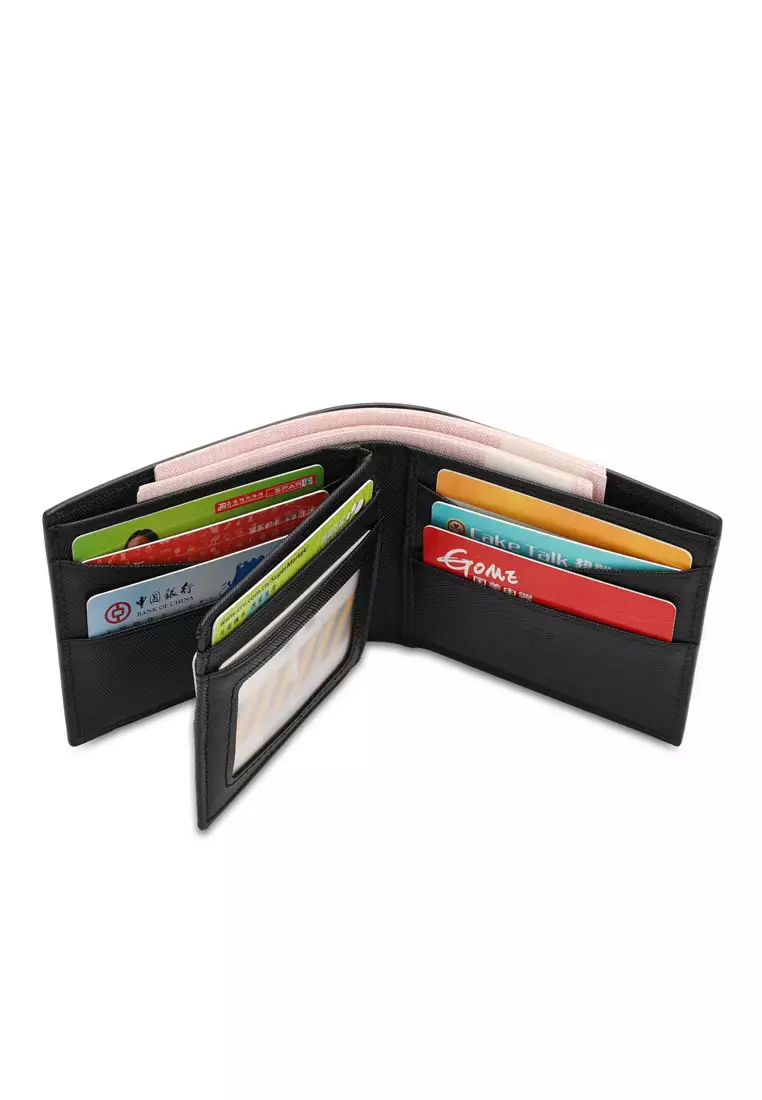 Men's Genuine Leather RFID Blocking Bi Fold Wallet