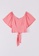 Terranova pink Women's Crop Blouse With Bow On Back 70271AA96A0641GS_1