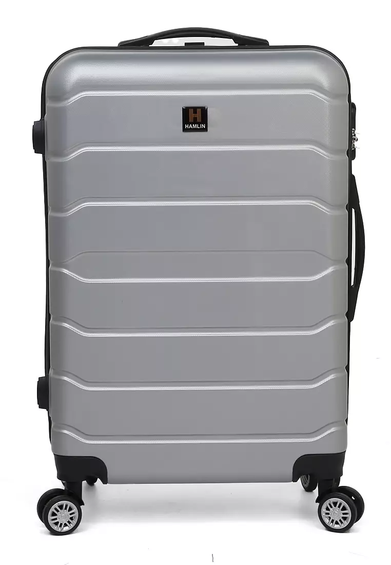 Austin Koper Hardcase Unisex Size 24 Inch Large Compartment Suitcase Combination Lock Material ABS+PVC Coated ORIGINAL - Gray