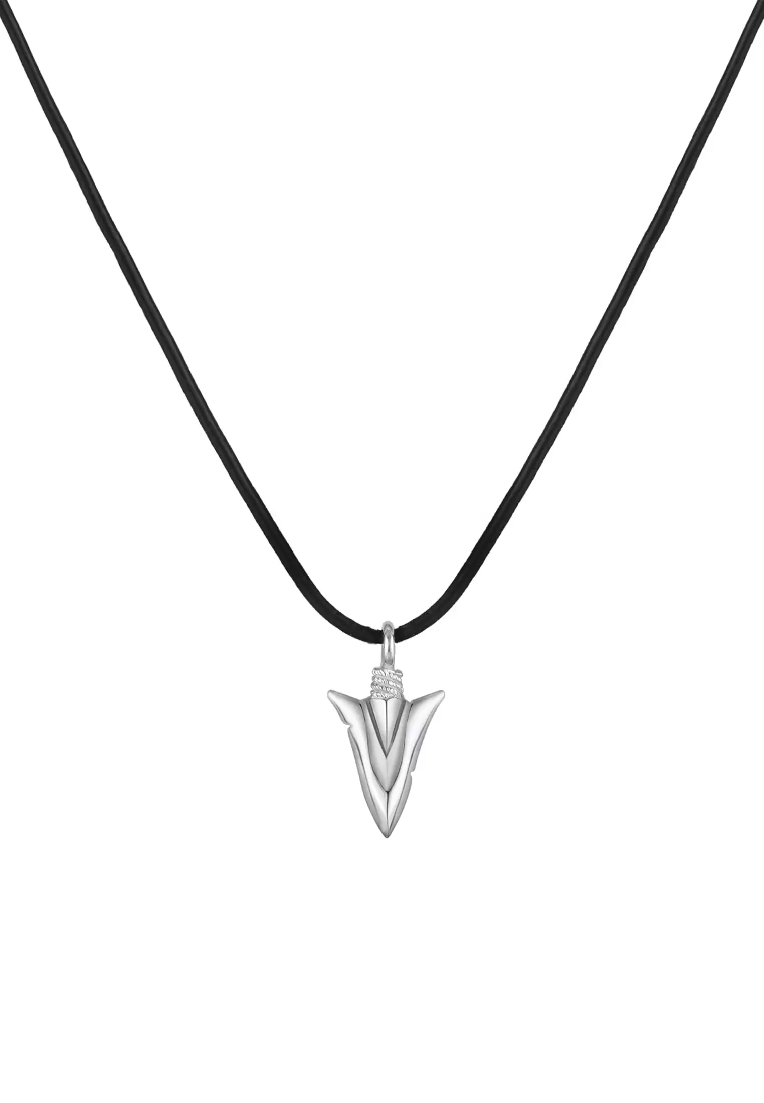 项链男士箭吊坠皮革