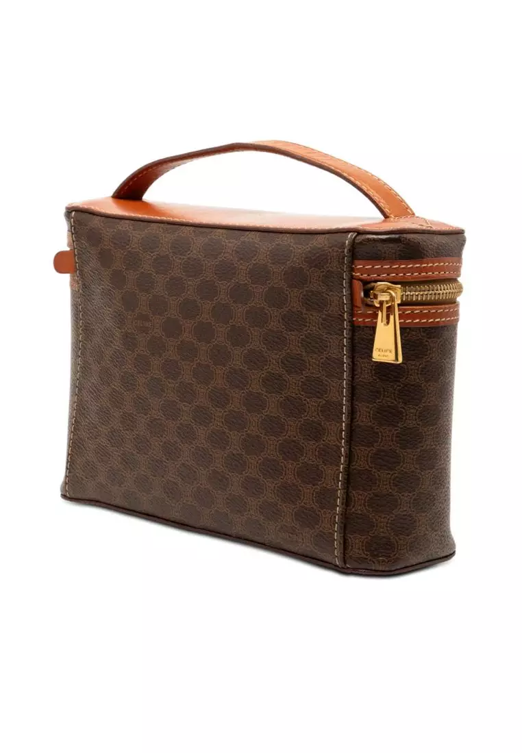 Pre-Loved Celine Macadam Coated Canvas Vanity Bag