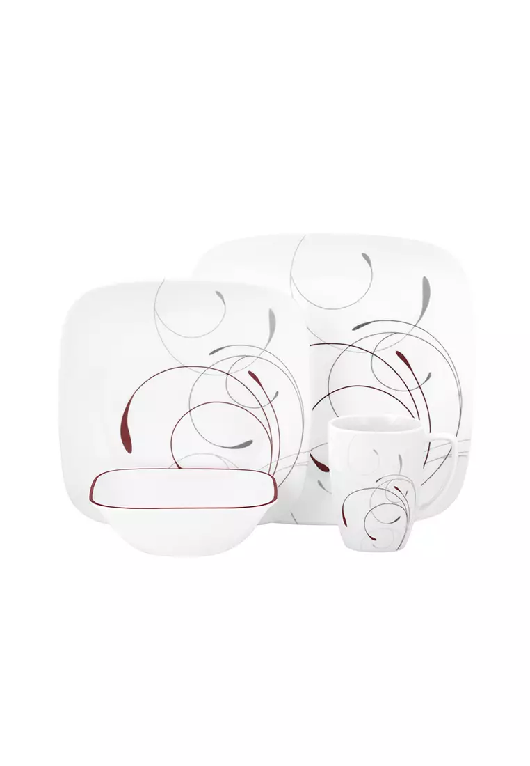 Buy Corelle 16pc Square Dinnerware Set Splendor 2023 Online ZALORA