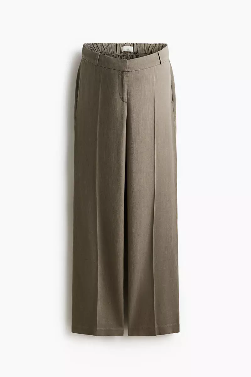 MAMA Linen-blend tailored trousers