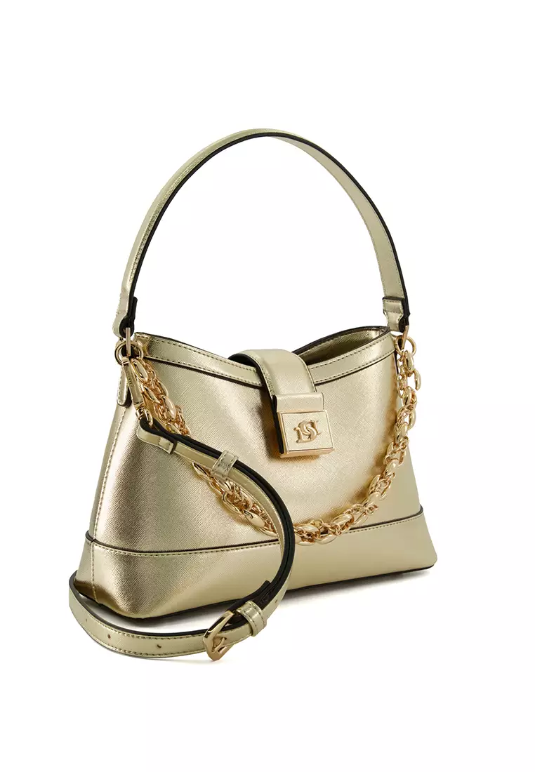 Small gold shoulder discount bag