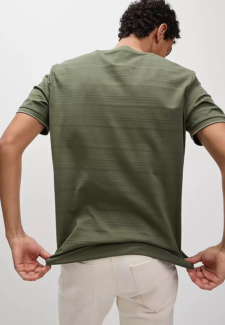 Pure Cotton Textured T-Shirt