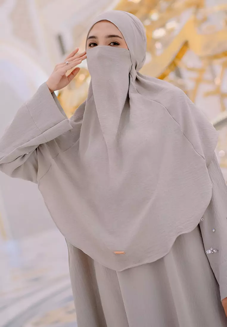 Haiba Abaya Set Cream Almond