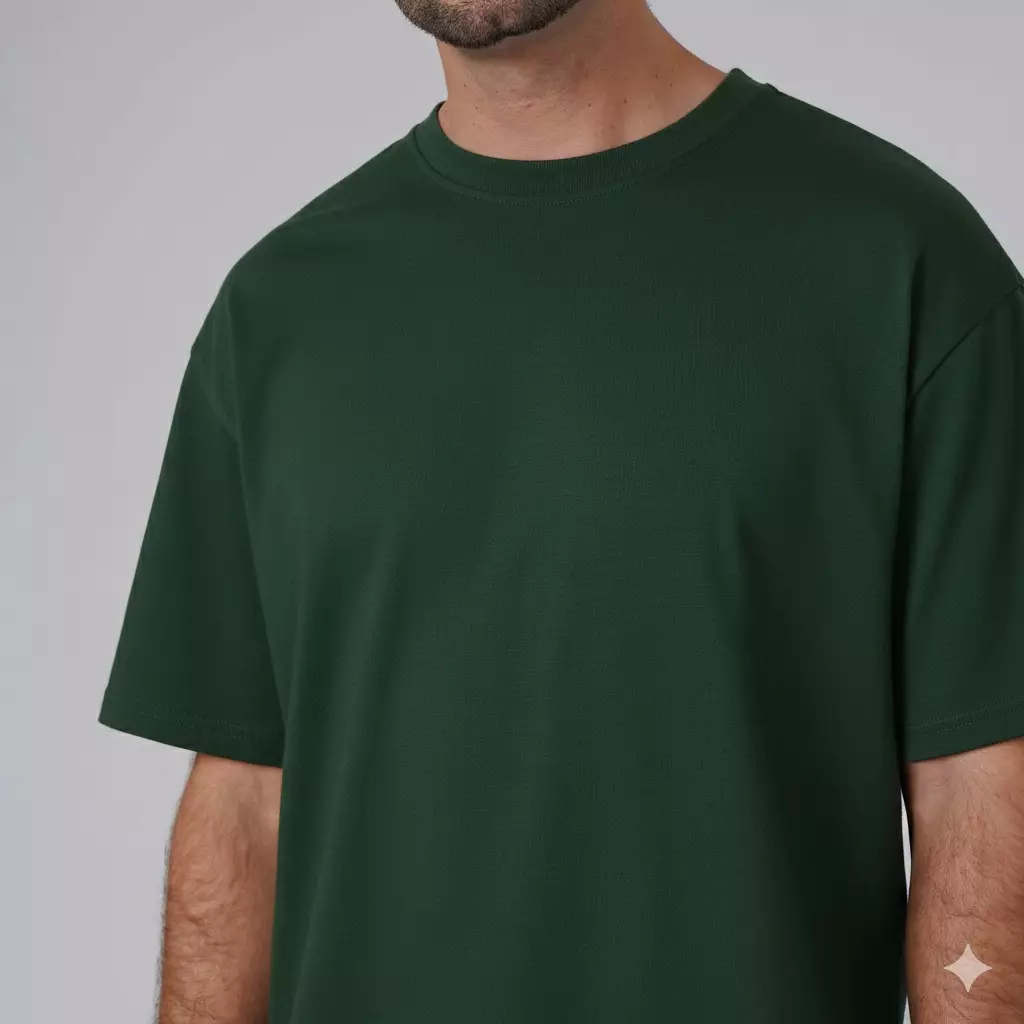 CELCIUS Kaos Lengan Pendek Oversize LIN001455C Dark Green