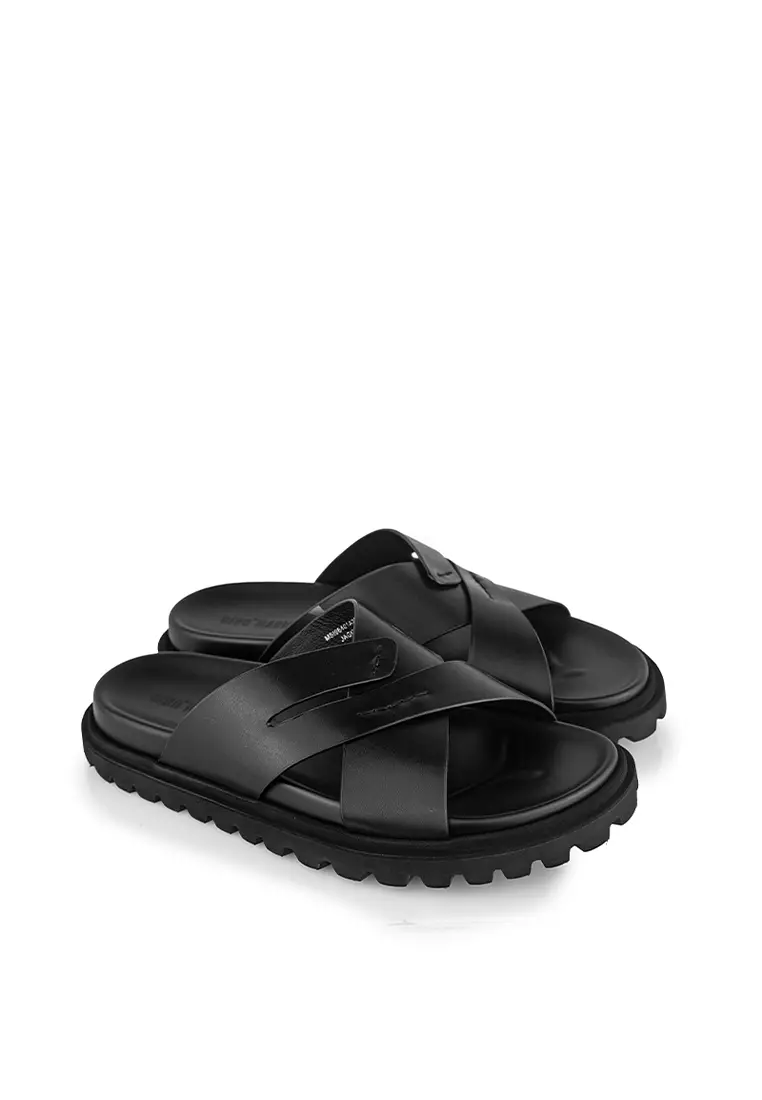 Sandal Kulit Pria Gino Mariani Jagger Black