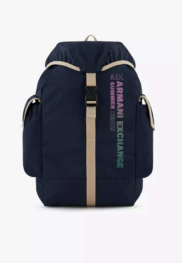 Buy Armani Exchange Recycled Fabric Backpack Blue Navy 2024 Online