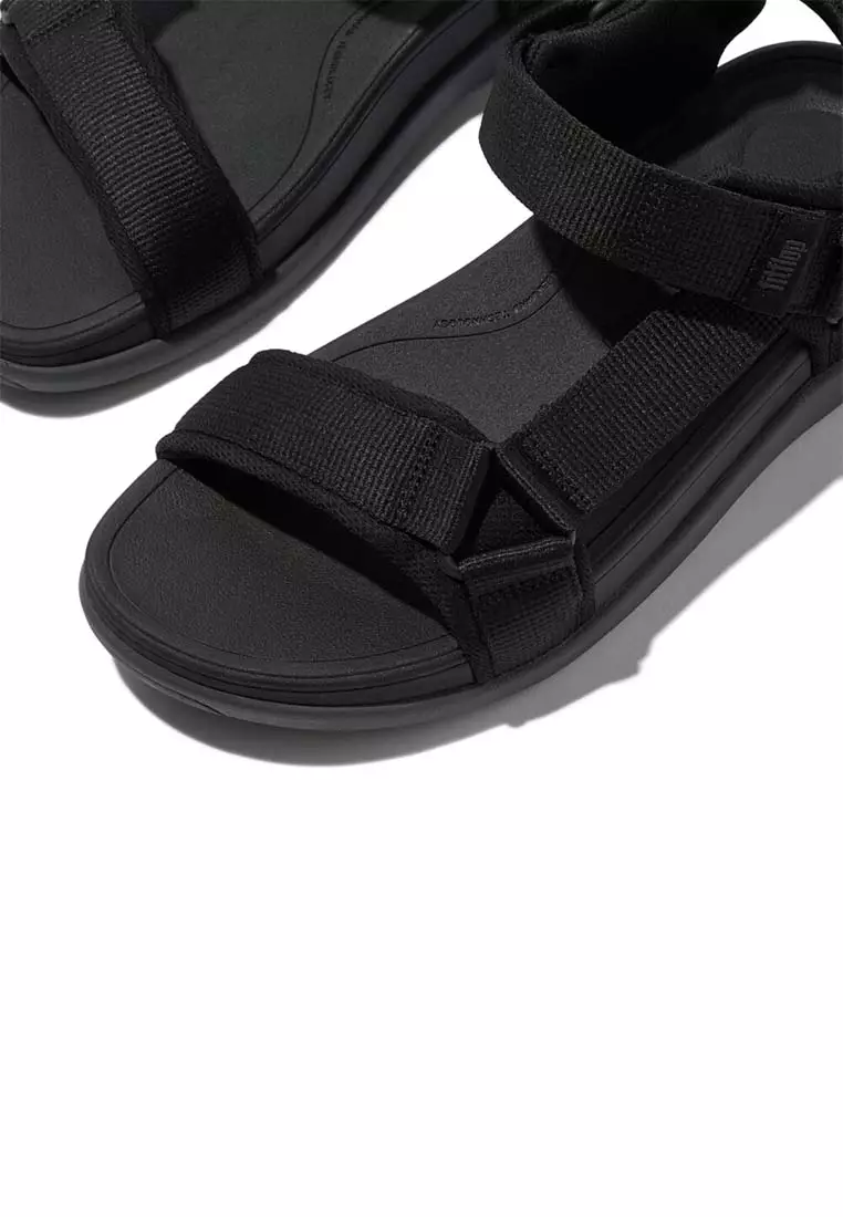 FitFlop F-MODE Go Mens Adjustable Webbing Back-Strap Sandals - Black Mix (IW6-231)