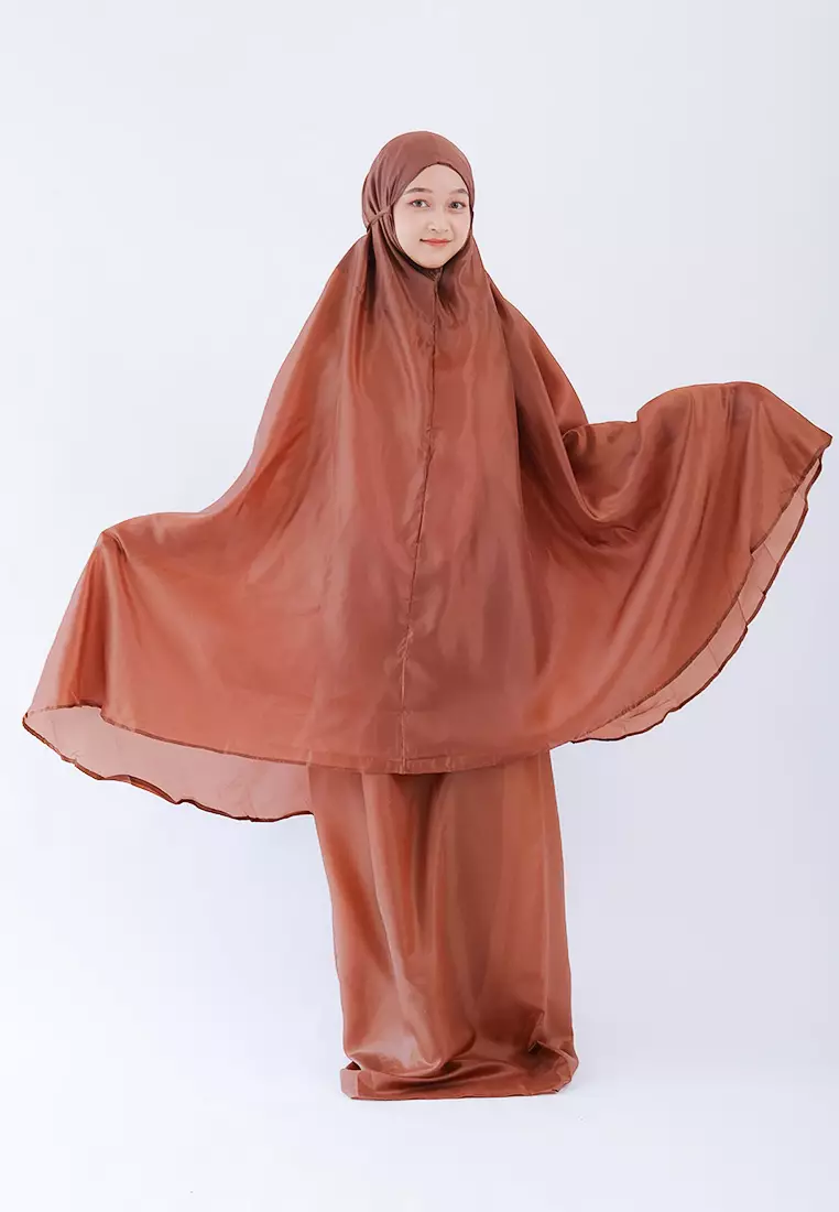 Safina Prayer Set | Mukena Travel Pouch - Brick