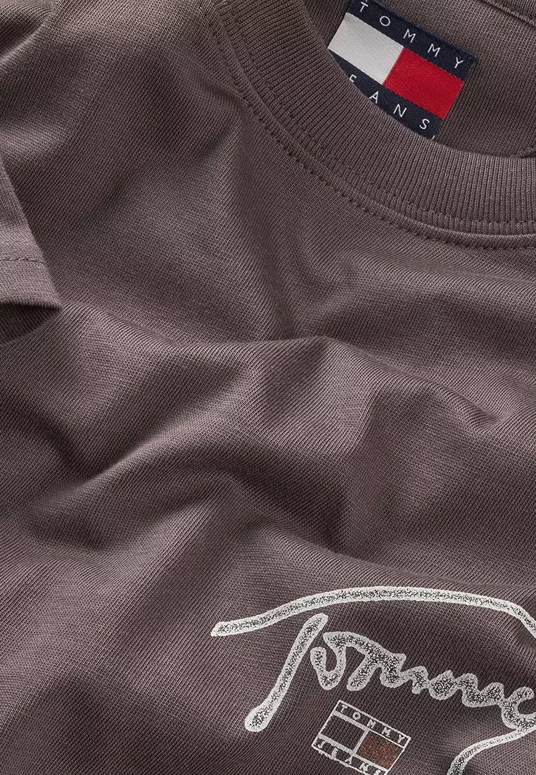 Signature Logo Crew Neck T-Shirt - Tommy Jeans