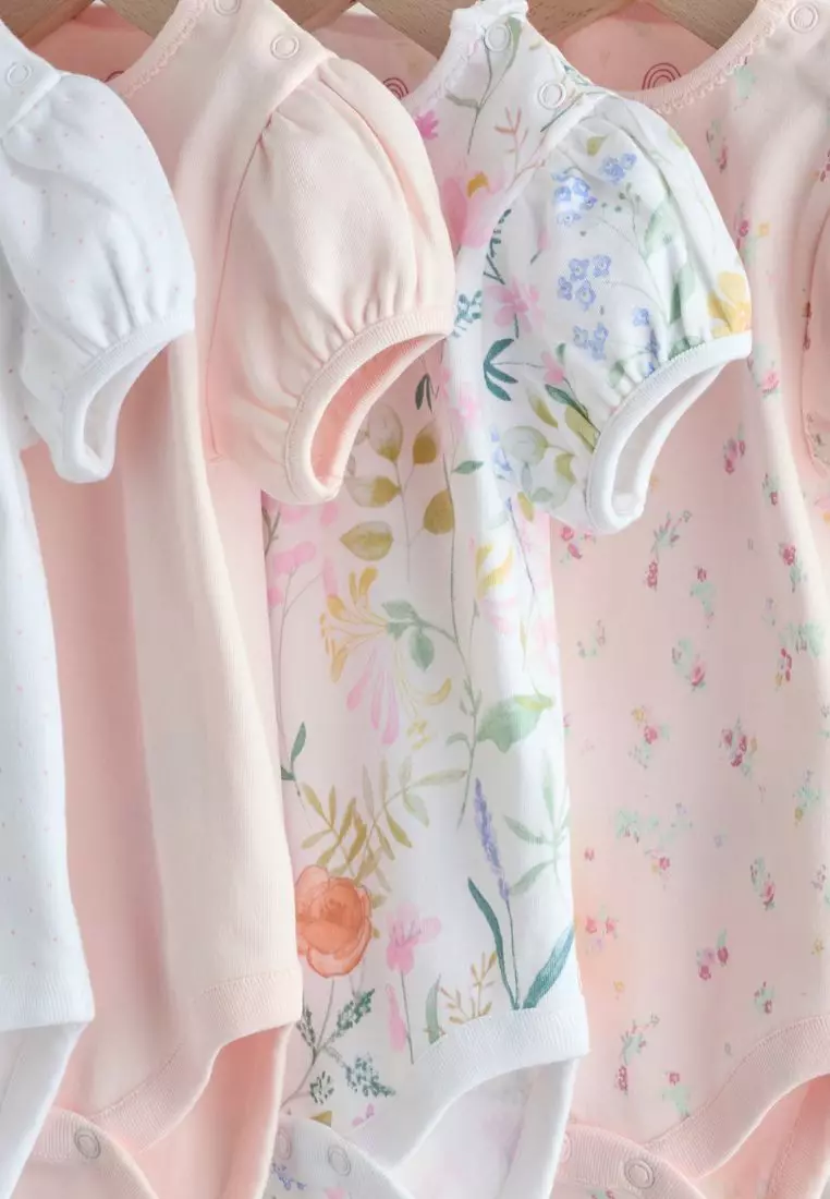Short Sleeve Baby Bodysuits 5 Pack