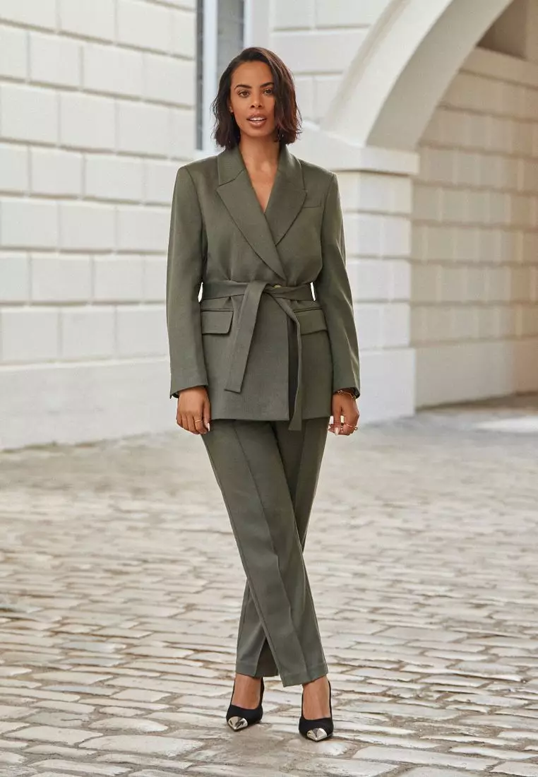 Buy NEXT Tailored Belted Blazer 2024 Online ZALORA Singapore