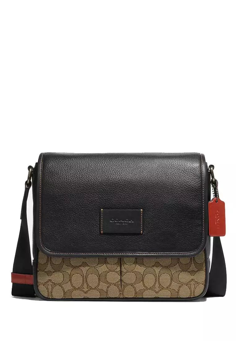 Coach messenger crossbody in cheap signature jacquard