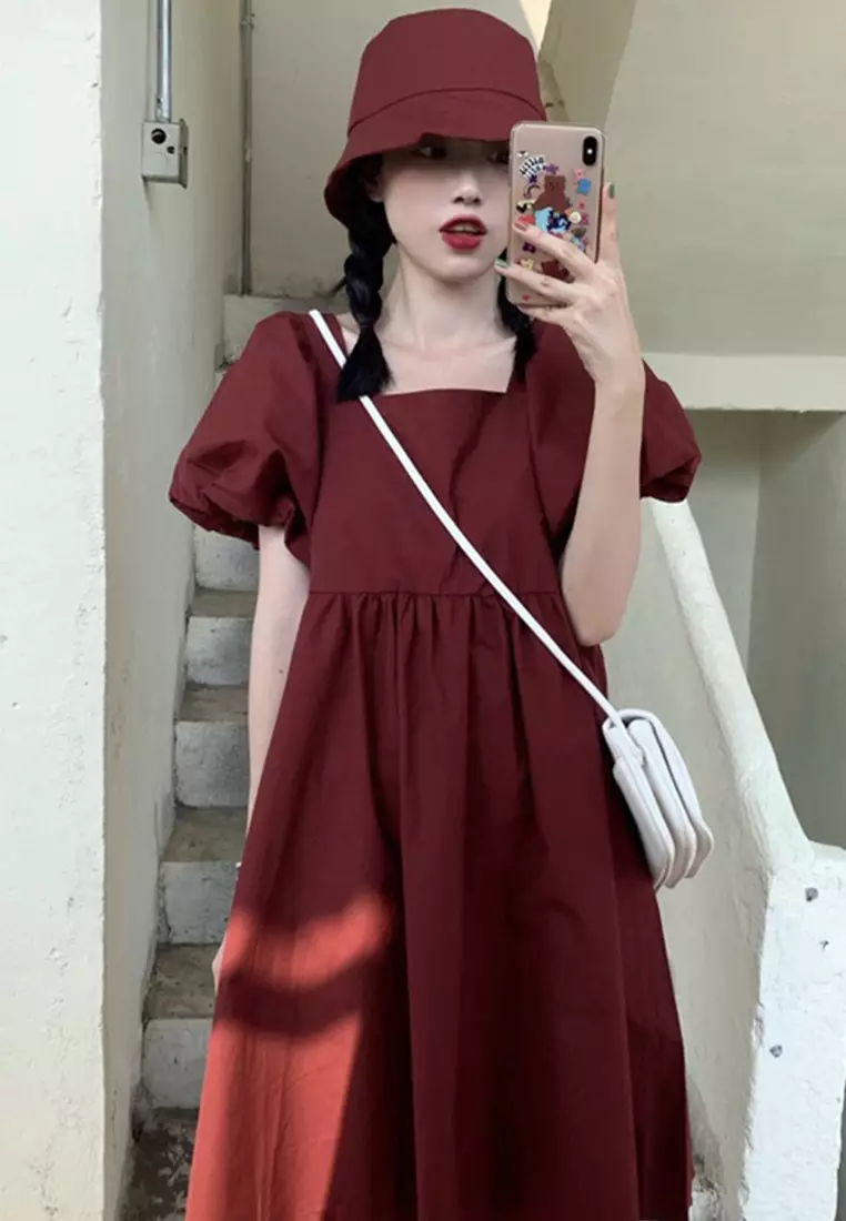 Korean Style Age-Reducing Doll One-Piece Dress A21051335RD