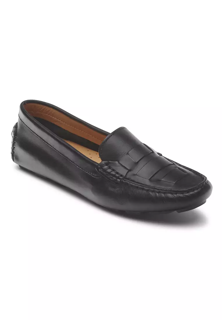 Buy Rockport Rockport Bayview Woven Loafer Black Lthr 2024