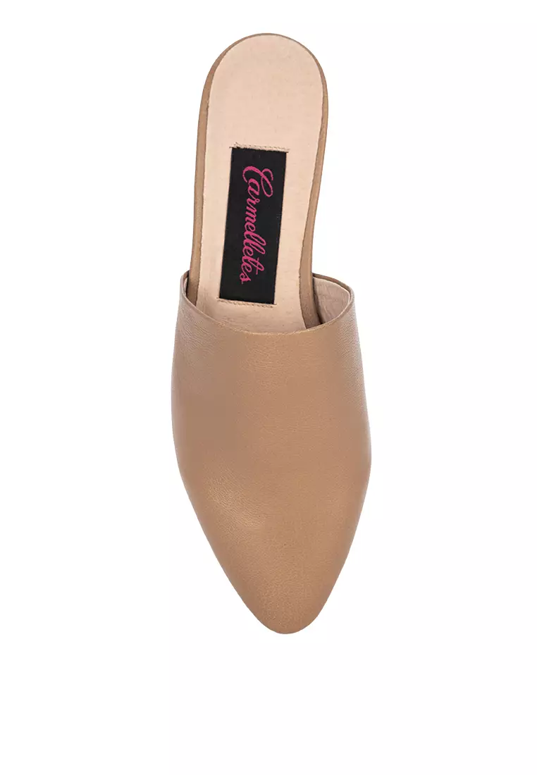 Leather Flats Mules