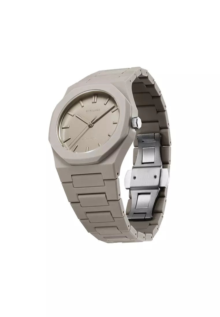 Ecru Polycarbon Bracelet Watch, 37 mm