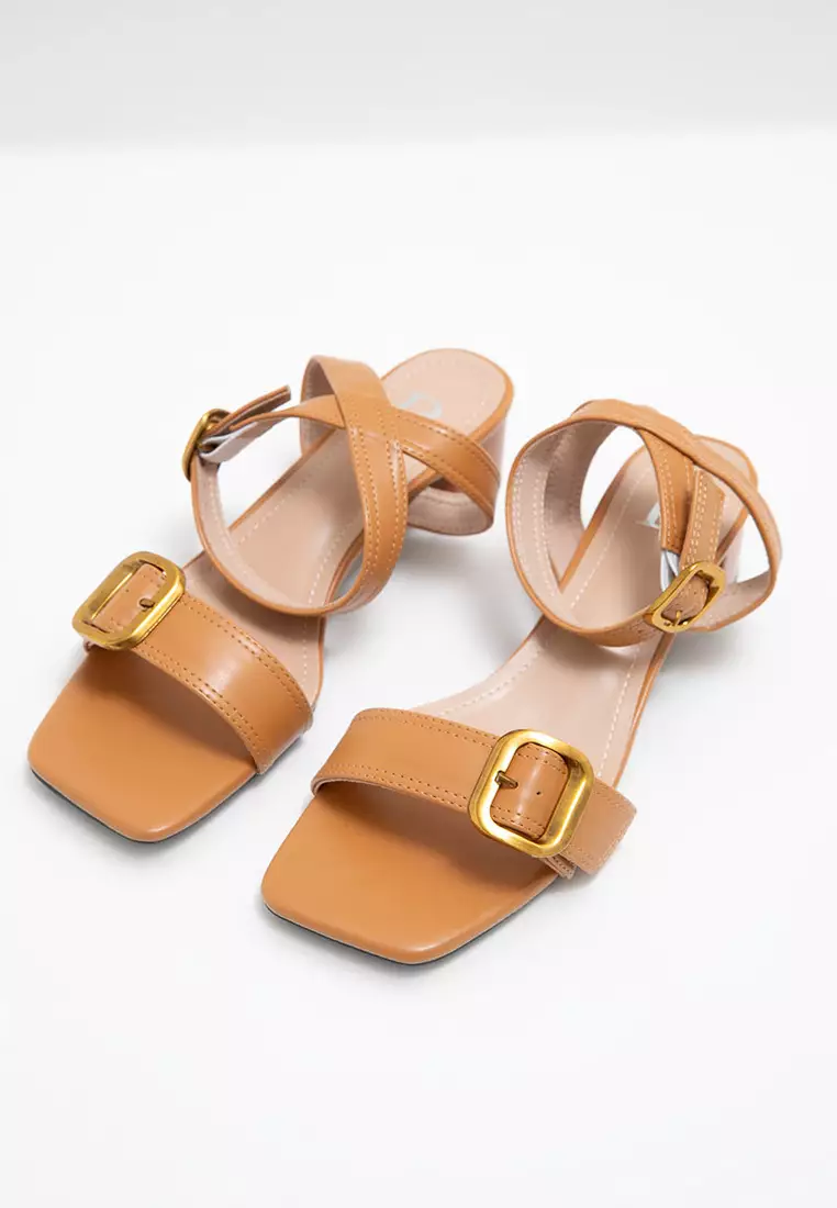 Ledina Strappy Heels Brown