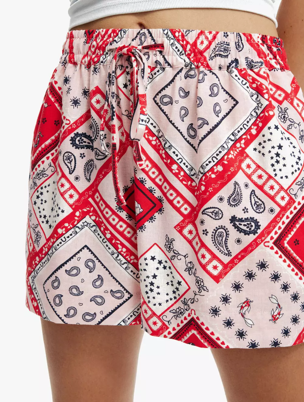 Cotton On - WOVEN SHORTS/SKIRTS - Haven Short - LIMO BANDANA PRINT RED