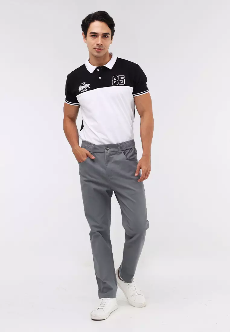 Colored Long Pants Slim Tapered