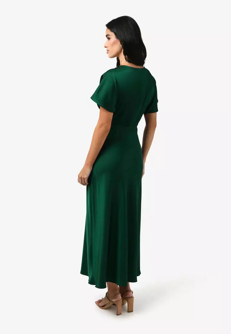 Catalina V-Neck Satin Dress