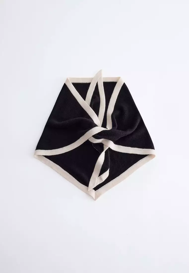 Silk-Cashmere Triangle Scarf