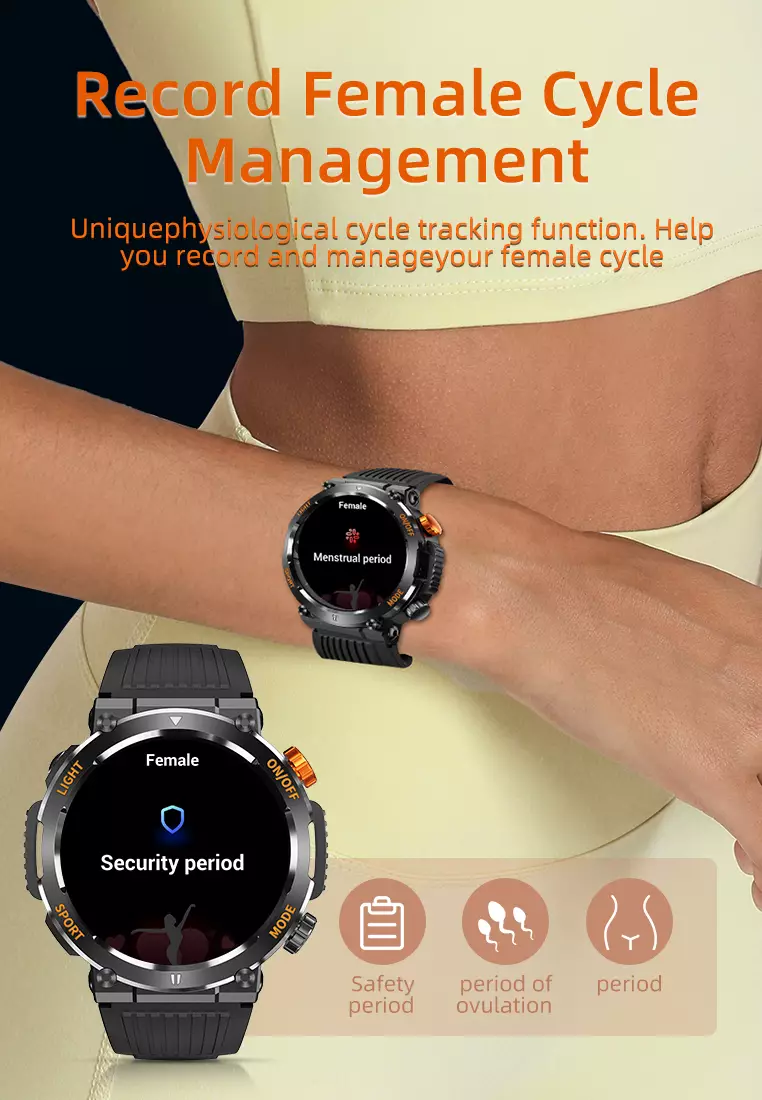 SmartWatch HT17 Anti Air Layar Terang 1.46'' Olahraga Monitor Detak Jantung Music Lampu LED Jam Tangan Pria green