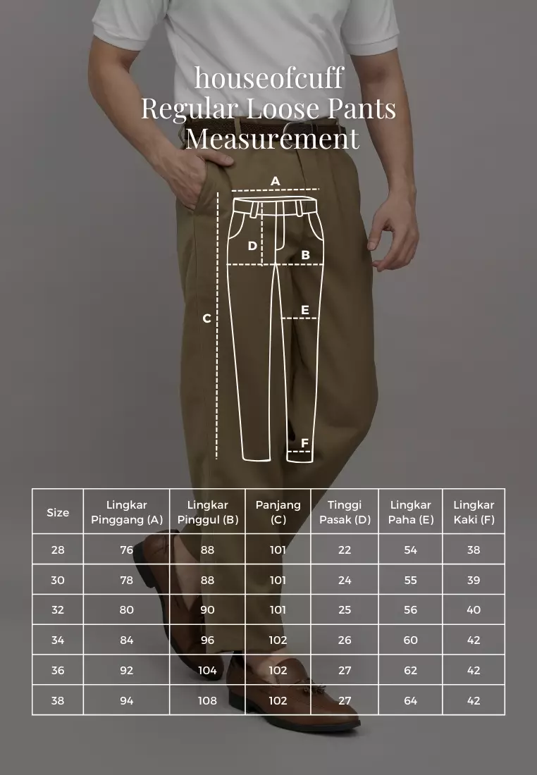 Houseofcuff Celana Panjang Bahan Regular Loose Fit Pants Abu