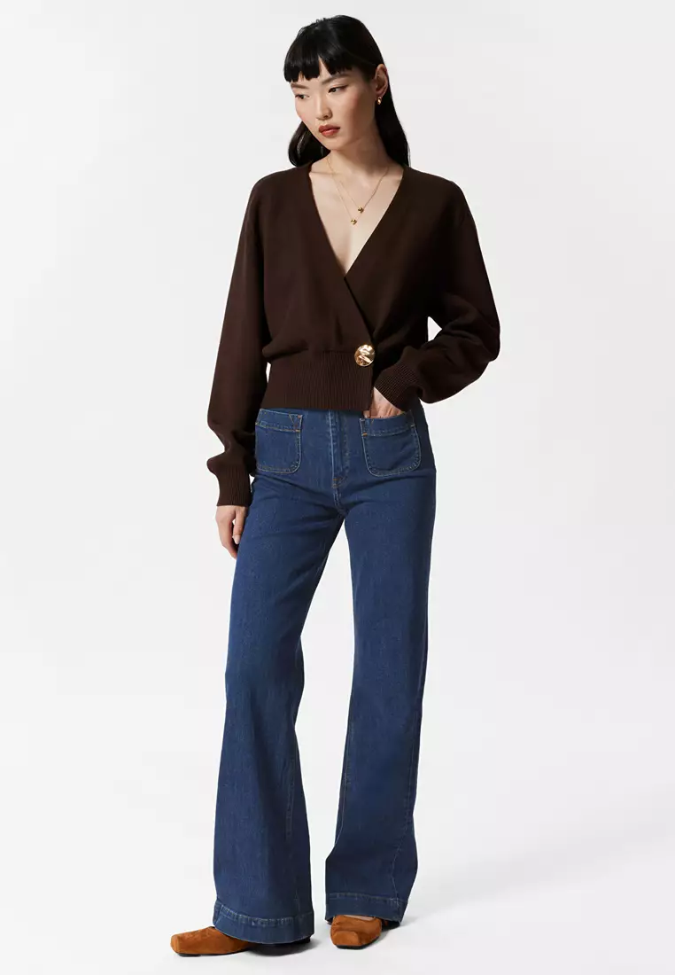 High-Waist Bootcut Jeans