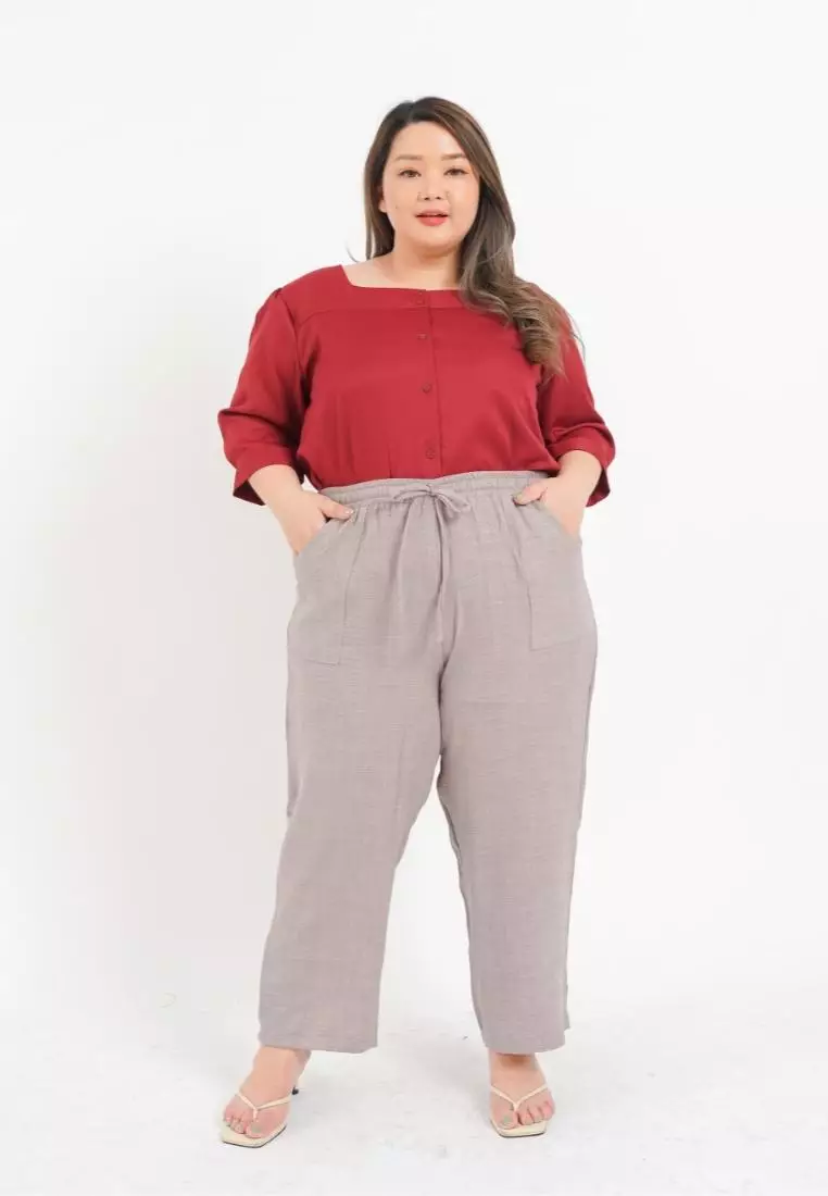 Plus Size Pants Yoo Ra Grey