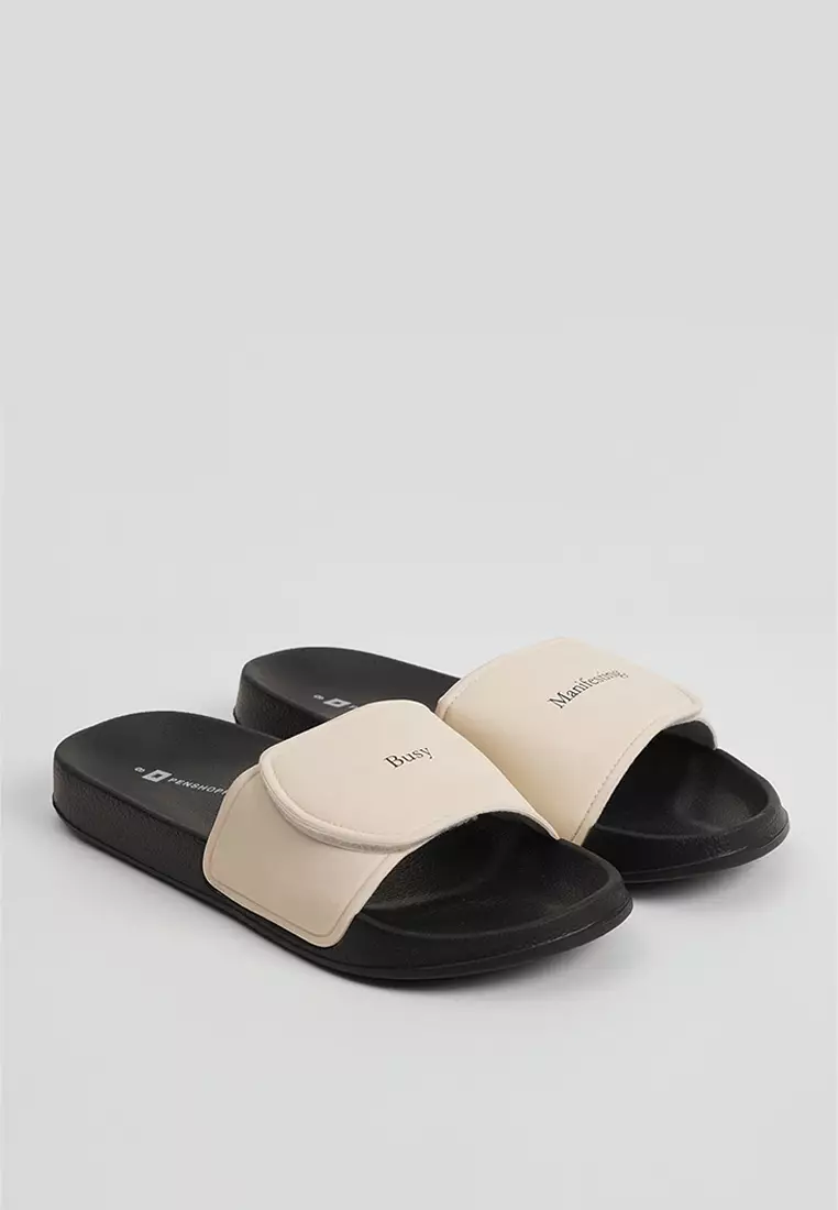 Discount on Penshoppe  shoes - SKU: Women's Slides with Printed Text