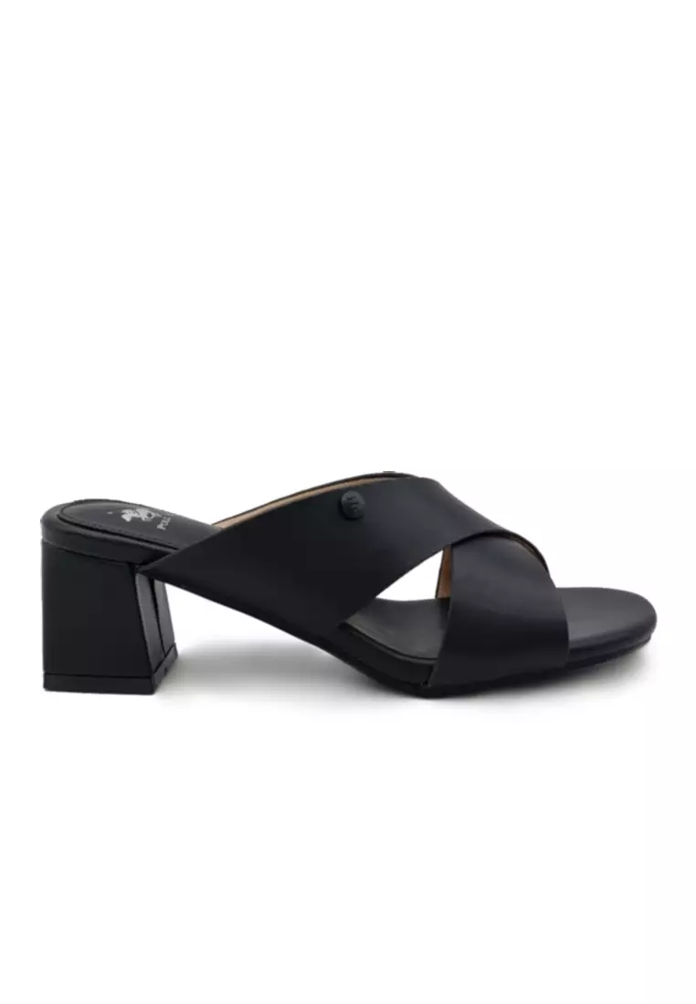 Discount on POLO HILL  shoes - SKU: POLO HILL Ladies Open Rounded Toe Cross Band Heels