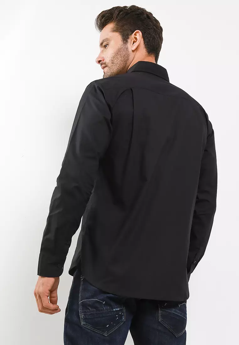 Worn Cortans Kemeja Panjang Black
