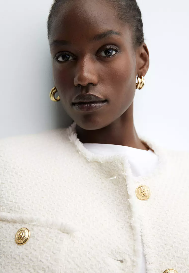 Jual Mango Pocket Tweed Jacket Original 2024 ZALORA Indonesia