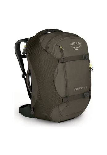 osprey porter travel pack 46 backpack trekking gear hauling castle grey