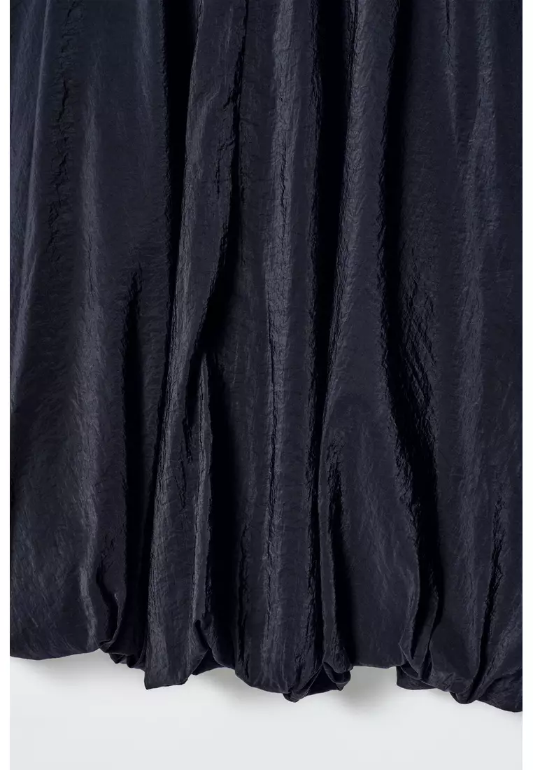 SLEEVELESS BUBBLE-HEM MIDI DRESS