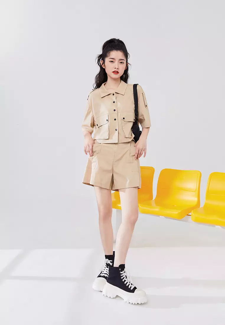 Linen Cropped Blouse