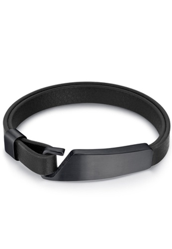 Trendyshop black Men's Leather Bracelet 0EED8ACE581600GS_1