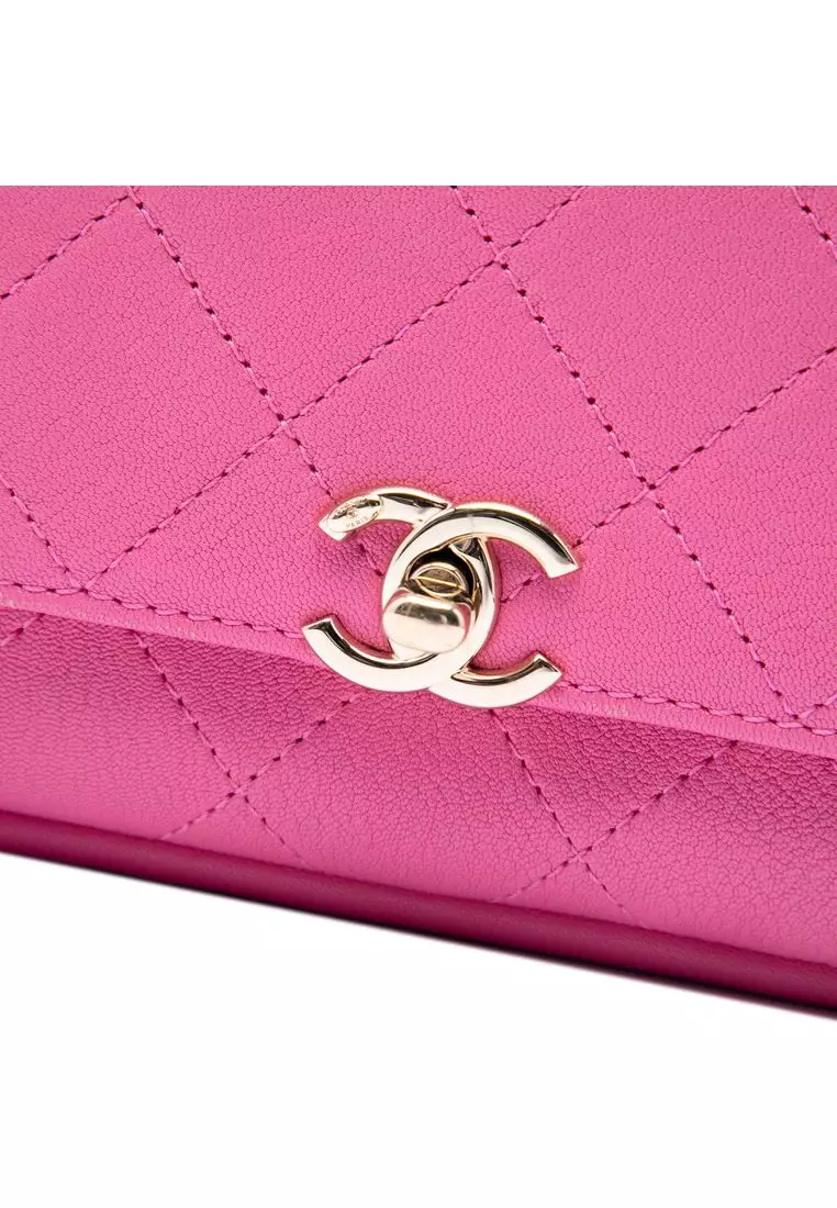 Pre-Loved Chanel Cc Quilted Goatskin Casual Trip Flap