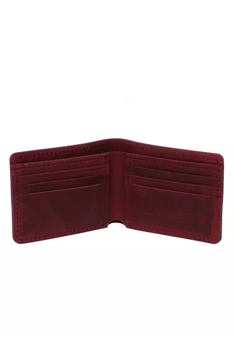 Berkly Dompet Fashion Pria Handmade Many Slot Material Genuine Leather Kulit DPBW ORIGINAL - Maroon