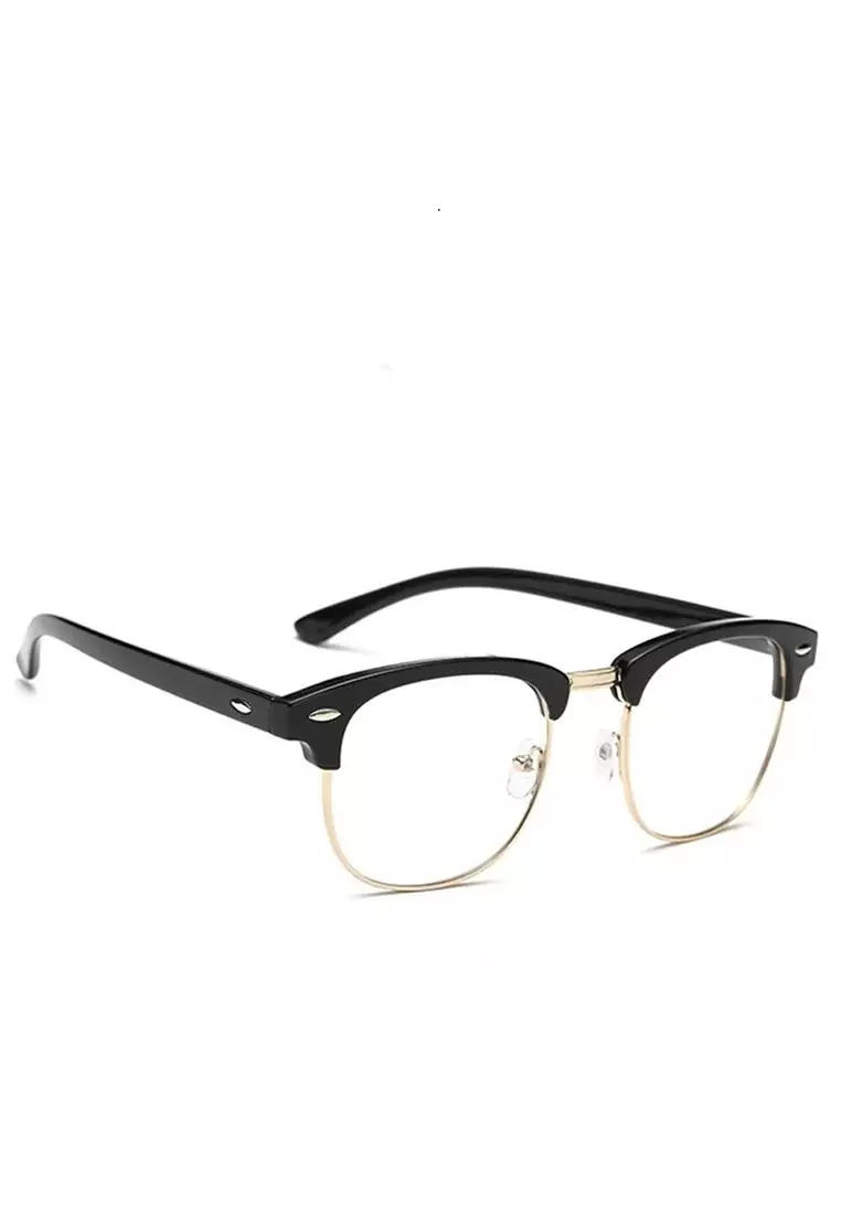 Mackenzie Eyeglasses Kacamata Vintage Pria & Wanita Desain Klasik Frame Material Alloy ORIGINAL - Black Gold